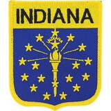 Eagle Emblems PM6915 Patch-Indiana (SHIELD), (3-1/2