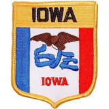 Eagle Emblems PM6916 Patch-Iowa (SHIELD), (3-1/2