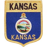 Eagle Emblems PM6917 Patch-Kansas (SHIELD), (3-1/2