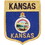 Eagle Emblems PM6917 Patch-Kansas (SHIELD), (3-1/2"x2-7/8")