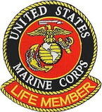 Eagle Emblems PM7144 Patch-Usmc Logo, Life Memb (Lrg) (4-1/4