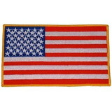 Eagle Emblems PM9038 Patch-Flag, Usa, Rect., Gold . (6-3/4