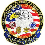 Eagle Emblems PM9051 Patch-American Heroes (Xlg) (12-1/2