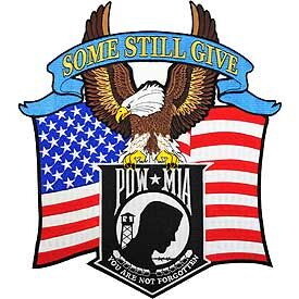 Eagle Emblems PM9087 Patch-Pow*Mia, Eagle-Usa "Some Still Give" (12")