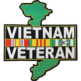 Eagle Emblems PM9093 Patch-Vietnam,Veteran,Svc RIBBONS, (12")
