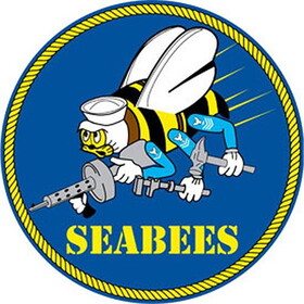 Eagle Emblems PM9110 Patch-Usn,Seabees,Logo (10")
