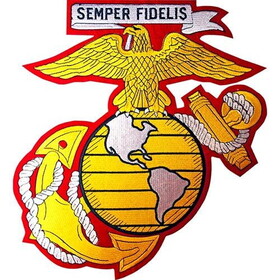 Eagle Emblems PM9115 Patch-Usmc Ega (12) (YLW/WHT), (12")