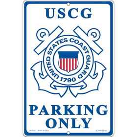Eagle Emblems SG7515 Sign-U.S.Coast Guard,Parking (8"X12")
