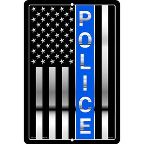 Eagle Emblems SG7545 Sign-Police,Blue Line (8"X12")