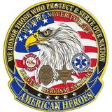 Eagle Emblems SG9018 Sign-American Heroes (12