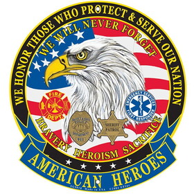 Eagle Emblems SG9018 Sign-American Heroes (12")