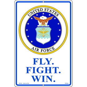 Eagle Emblems SG9102 Sign-U.S.Air Force,Fly-Fight (12"X18")