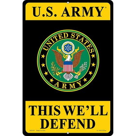 Eagle Emblems SG9103 Sign-U.S.Army,We&#039;Ll Defend (12"X18")