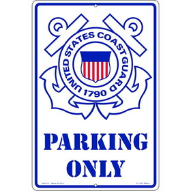 Eagle Emblems SG9115 Sign-U.S.Coast Guard,Parking (12"X18")