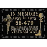 Eagle Emblems SG9135 Sign-Vietnam In Memory (12"X18")