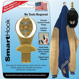Eagle Emblems SH0090 Smarthook-Police Single Adhesive/Gold