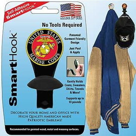 Eagle Emblems SH0210 Smarthook-U.S.Marines Single Adhesive/Black .
