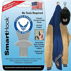 Eagle Emblems SH0230 Smarthook-U.S.Air Force Single Adhesive/Silver