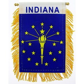 Eagle Emblems WF1515 Mini-Ban,Sta,Indiana (3"X5")