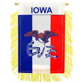 Eagle Emblems WF1516 Mini-Ban,Sta,Iowa (3"X5")