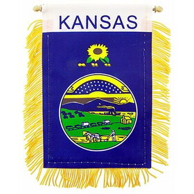 Eagle Emblems WF1517 Mini-Ban,Sta,Kansas (3"X5")