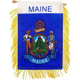 Eagle Emblems WF1520 Mini-Ban,Sta,Maine (3"X5")