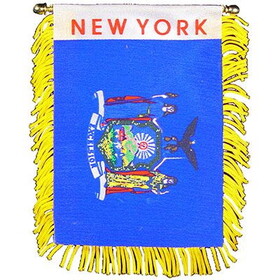 Eagle Emblems WF1533 Mini-Ban,Sta,New York (3"X5")