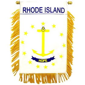 Eagle Emblems WF1540 Mini-Ban,Sta,Rhode Island (3"X5")