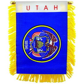 Eagle Emblems WF1545 Mini-Ban,Sta,Utah (3"X5")