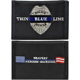 Eagle Emblems WL0414 Wallet-Police,Blue Line Ii (3-1/2