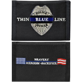 Eagle Emblems WL0414 Wallet-Police,Blue Line Ii (3-1/2"x5")