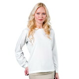 Executive Apparel 2408 Women's Jewel Neck Long Sleeve Blouse White