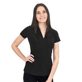 Executive Apparel 2431 - "Claire" Crossover Short Sleeve Blouse