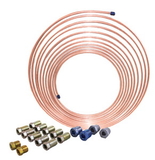 AGS CNC-425K 1/4 x 25 Nickel Copper Brake Line Coil and Tube Nut Kit