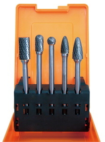 Astro Pneumatic Tool AO2185 5pc Long Double Cut Carbide Burr Set 4.5"