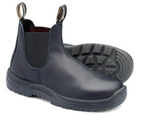 Blundstones 179-075 Black Size 8.5 Elastic Side Slip On Steel Toe Boots