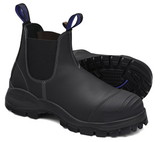 Blundstones 990-085 Black Size 9.5 Elastic Side Slip On Steel Toe Boots with TPU Bump Cap