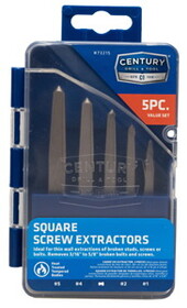 Century Drill & Tool 73215 5 Piece Square Flute Screw&nbsp;Extractor Set