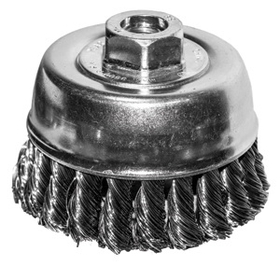 Central 76021 2-3/4" Knotted Wire Cup Brush 5/8-11 Arbor