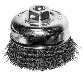 Central 76047 4" Crimped Wire Cup Brush x 5/8-11