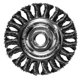 Central 76048 4" Knotted Wire Brush Wheel M10 x 1.25M Arbor