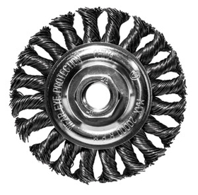 Central 76049 4" Knotted Wire Brush Wheel 5/8-11 Arbor