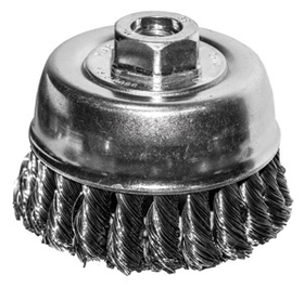 Central 76062 6" Knotted Wire Cup Brush 5/8-11 Arbor