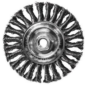 Central 76063 6" Cable Twisted Wheel 5/8-11 Arbor