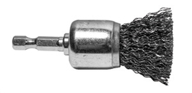 Central 76201 1" Coarse .0118 Wire End Brush Hex Shank