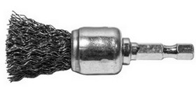 Central 76203 3/4" Crimped .0118 Wire End Brush Hex Shank