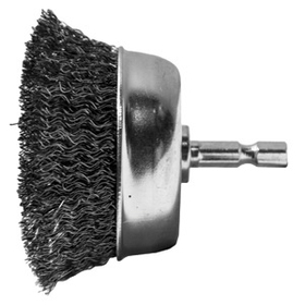Central 76213 1-3/4" Crimped Cup .0008 Wire Brush Fine Hex Shank