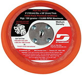 Dynabrade 54327 6" (152 mm) Dia. Non-Vacuum Disc Pad  Hook-Face  Short Nap