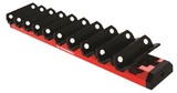 E-Z RED WR10-RD 10 Slot Red Magnetic Wrench Rack