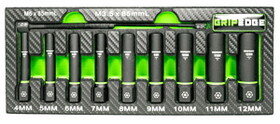 Grip Tooling Technologies XAM9DS 9 Piece 1/4" Drive Deep Metric&nbsp;RPT Socket Extractor Set